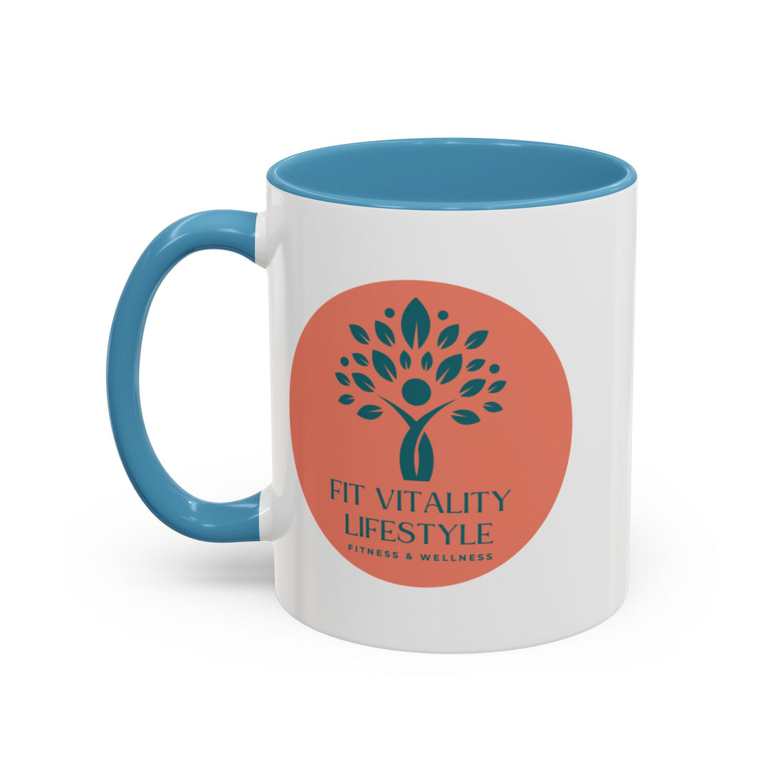 Accent Coffee Mug — Fit Vitality Lifestyle Logo Coffee Cup