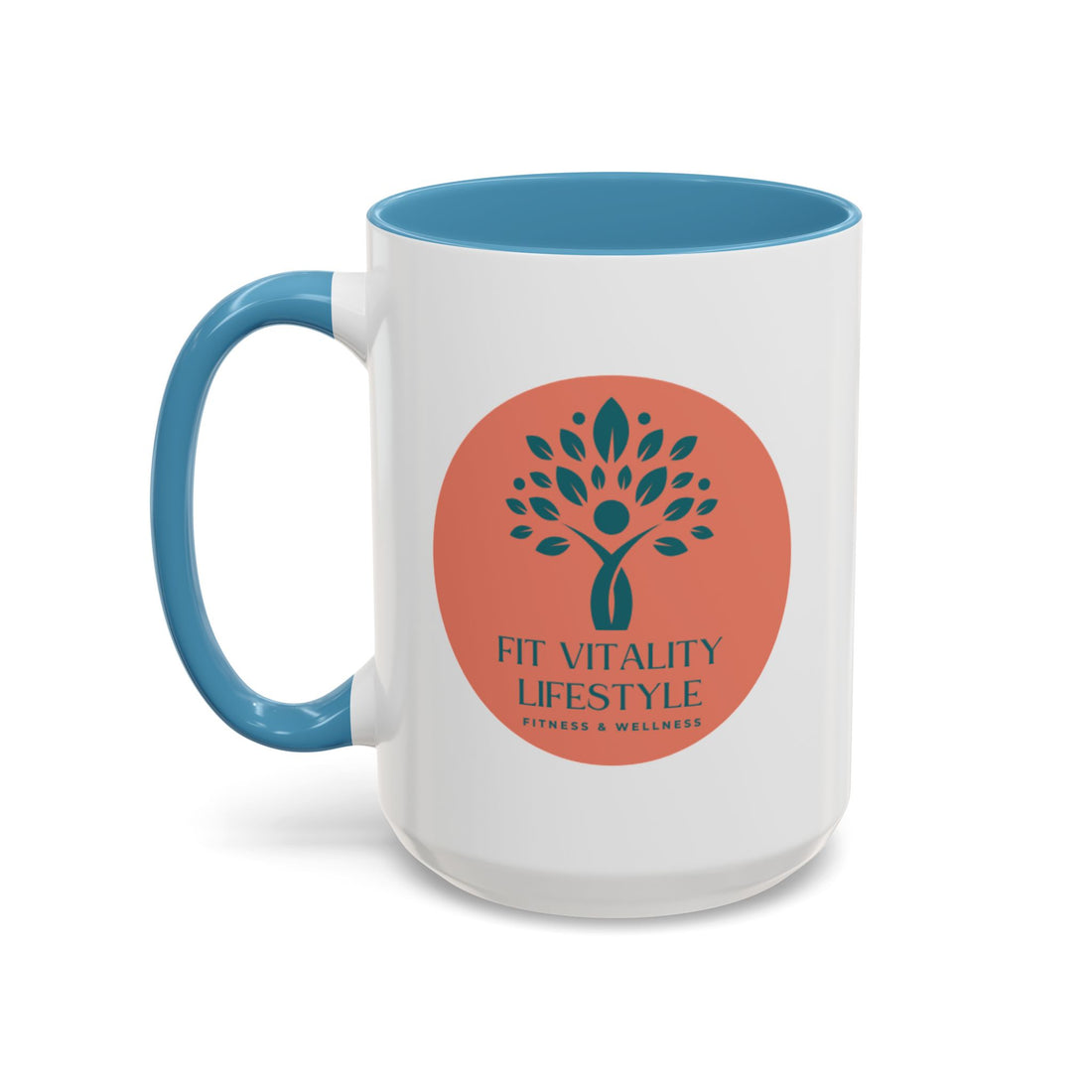 Accent Coffee Mug — Fit Vitality Lifestyle Logo Coffee Cup