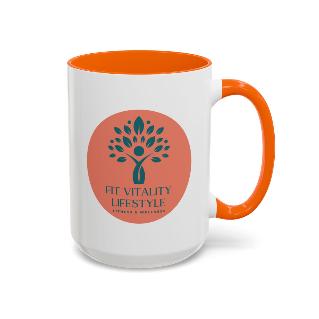 Accent Coffee Mug — Fit Vitality Lifestyle Logo Coffee Cup