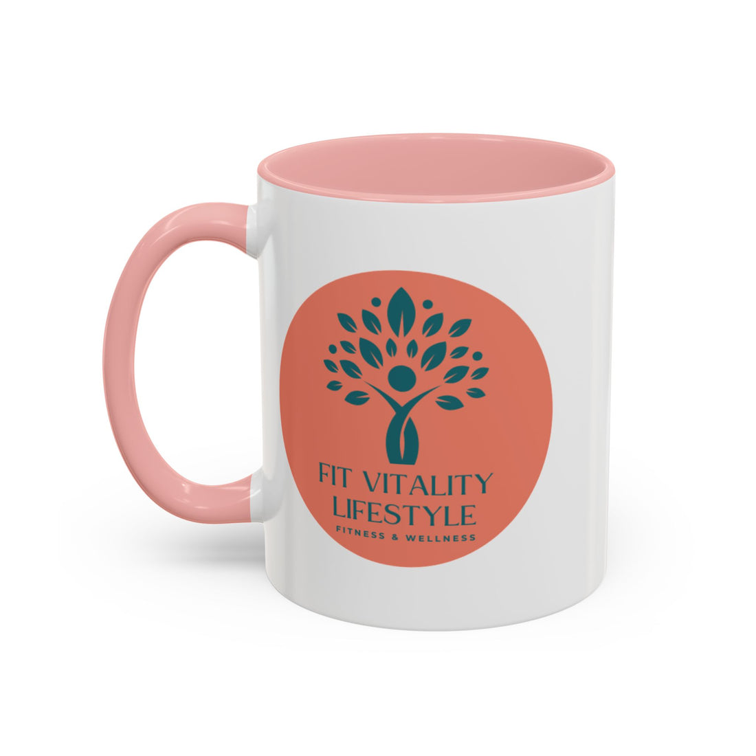 Accent Coffee Mug — Fit Vitality Lifestyle Logo Coffee Cup