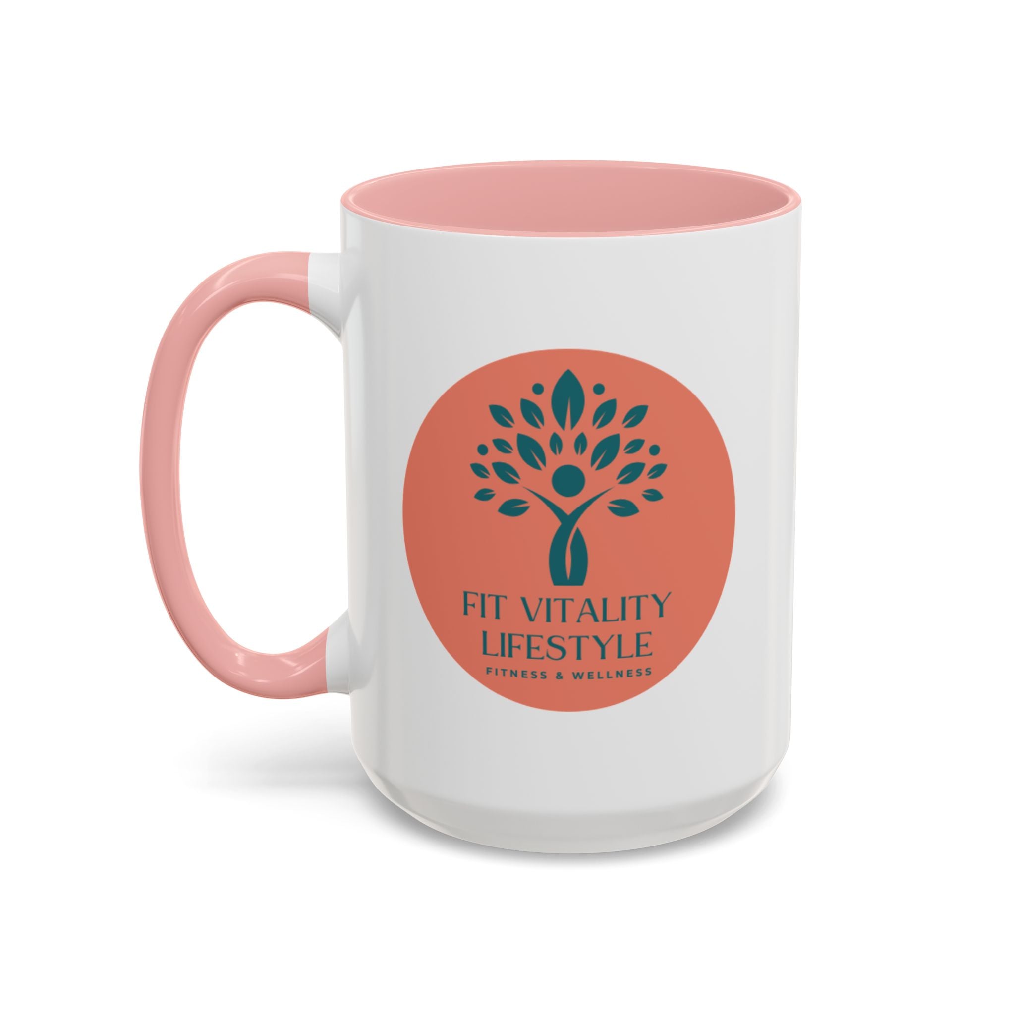 Accent Coffee Mug — Fit Vitality Lifestyle Logo Coffee Cup