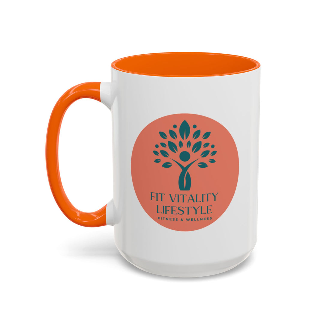 Accent Coffee Mug — Fit Vitality Lifestyle Logo Coffee Cup
