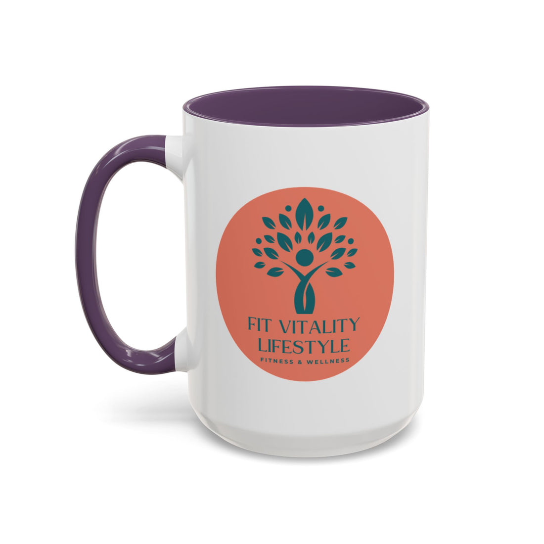 Accent Coffee Mug — Fit Vitality Lifestyle Logo Coffee Cup