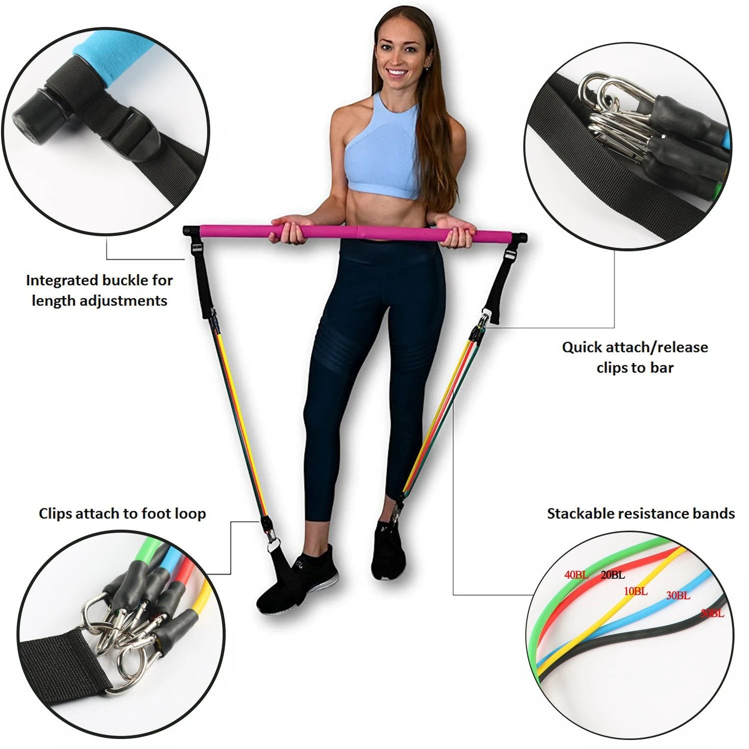 Portable Pilates Bar for Versatile Resistance Training | Elevate Your Fitness Journey!
