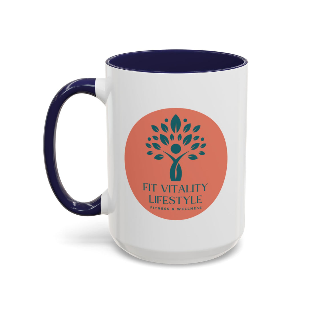 Accent Coffee Mug — Fit Vitality Lifestyle Logo Coffee Cup