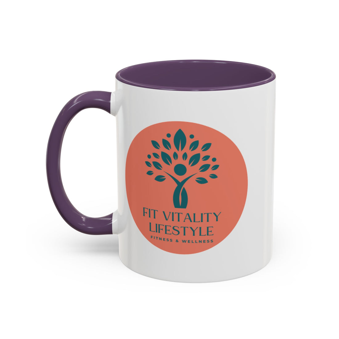 Accent Coffee Mug — Fit Vitality Lifestyle Logo Coffee Cup