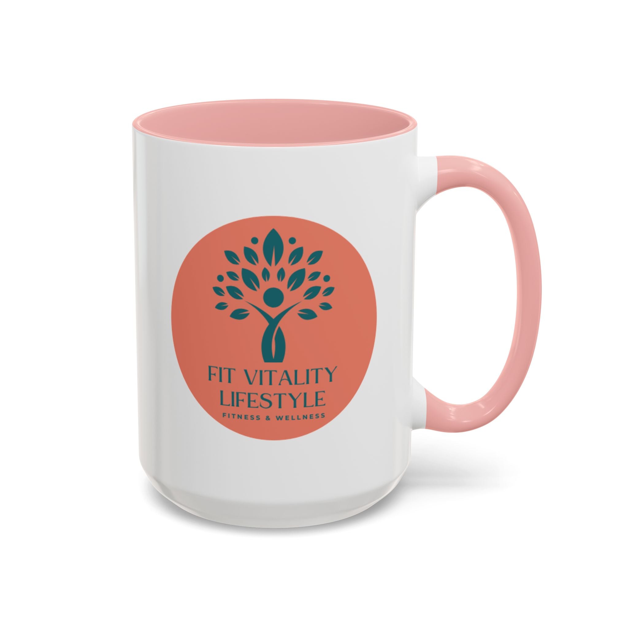 Accent Coffee Mug — Fit Vitality Lifestyle Logo Coffee Cup