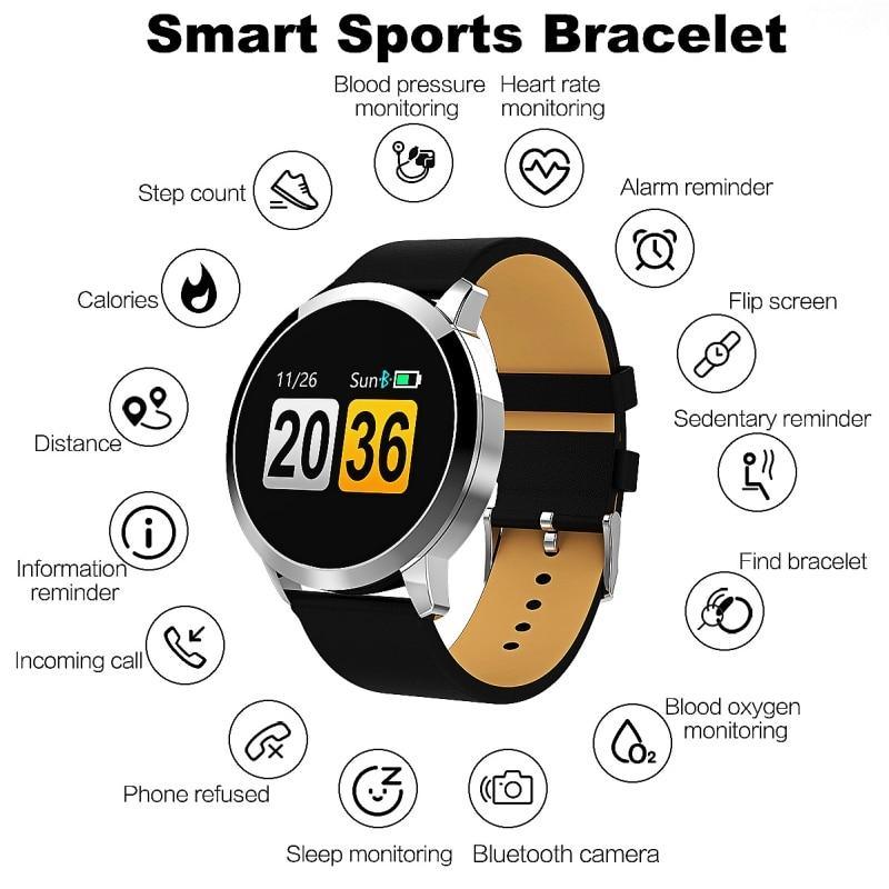Q8 LED Bluetooth Smart Watch – Stainless Steel Waterproof Bracelet