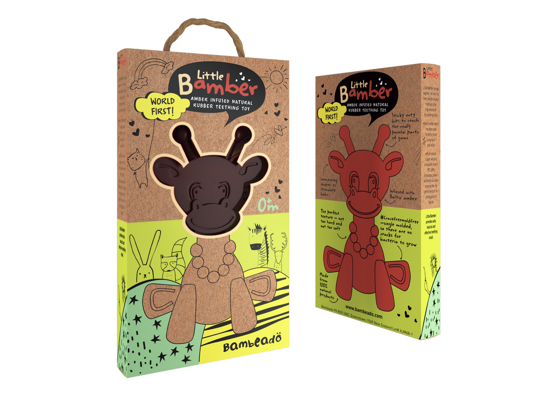 The Little Bamber - Natural Rubber & Baltic Amber Teething Toy