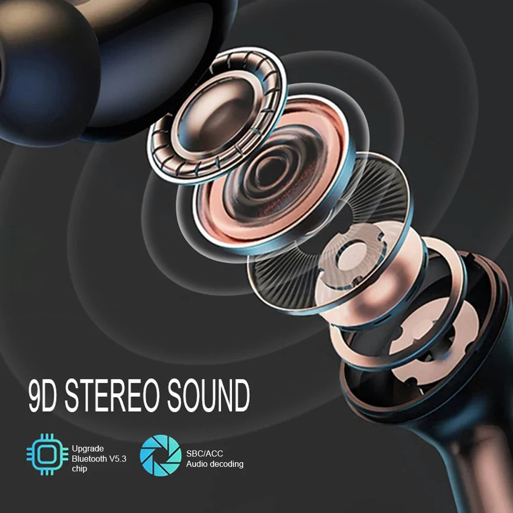 TWS Wireless Bluetooth Earphones HD Stereo Sports