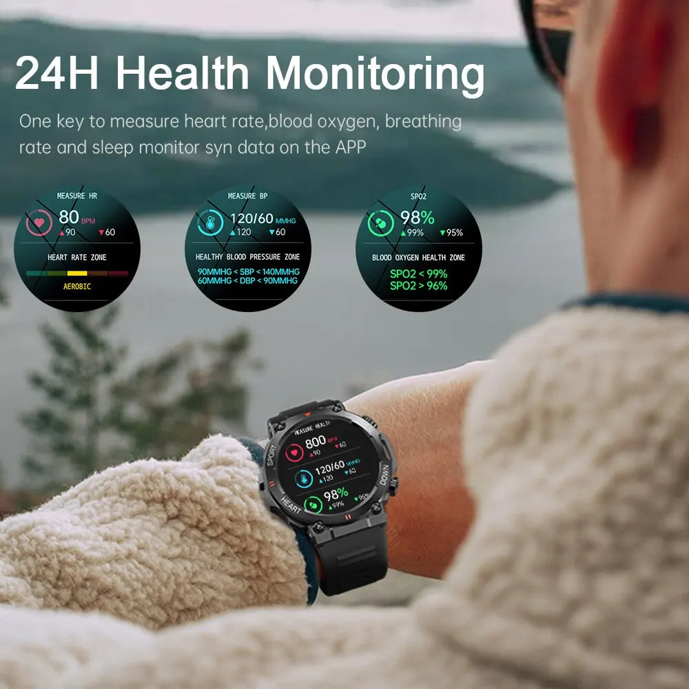1.39" HD Bluetooth Call Smart Watch – Men’s Fitness Tracker MD56